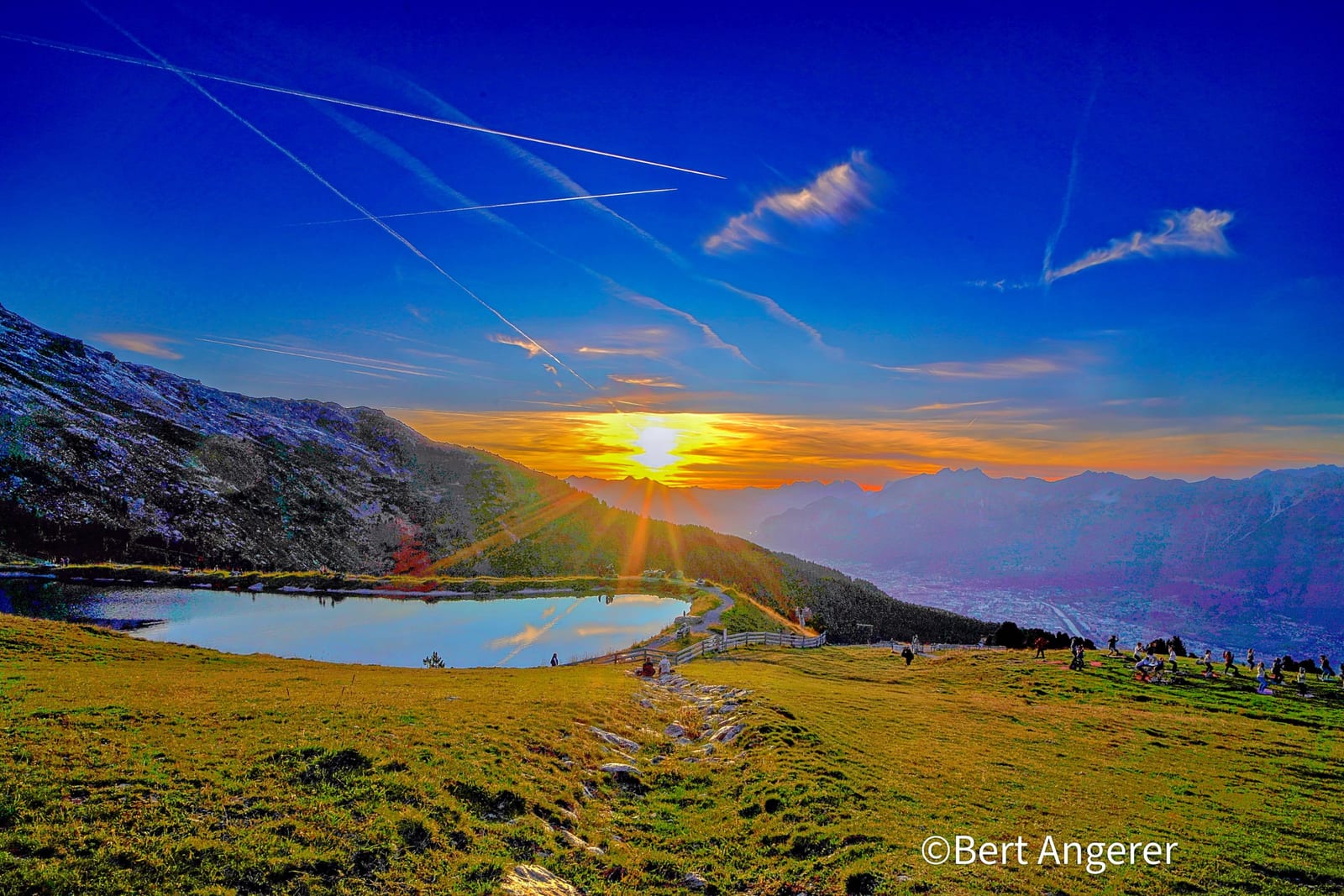 Sonnenuntergang über Innsbruck von Bert Angerer