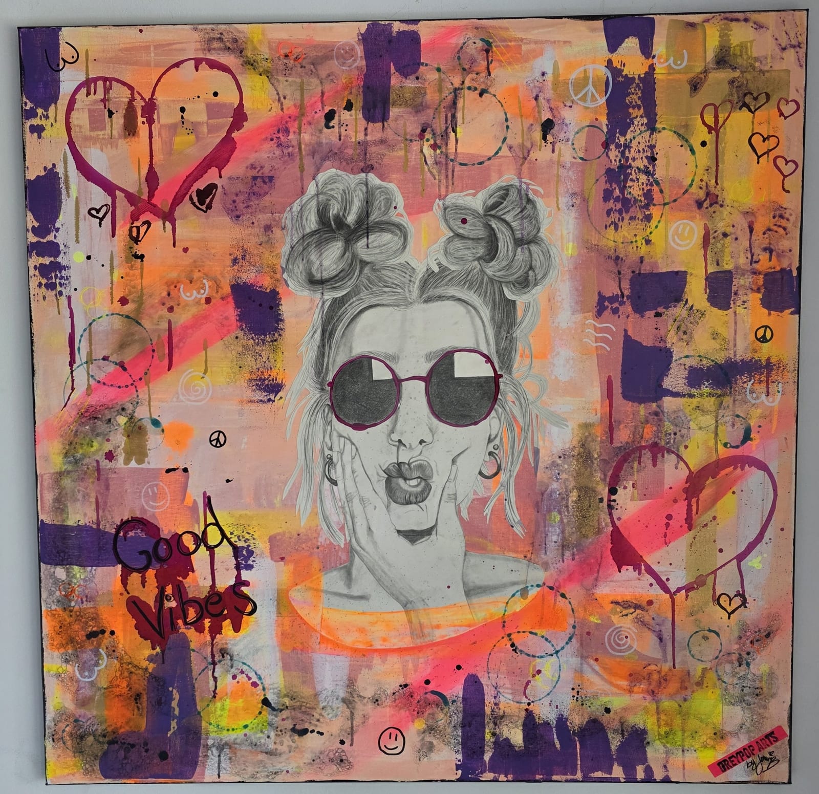 GOOD VIBES von GREYPOP ARTS by Jenni B.
