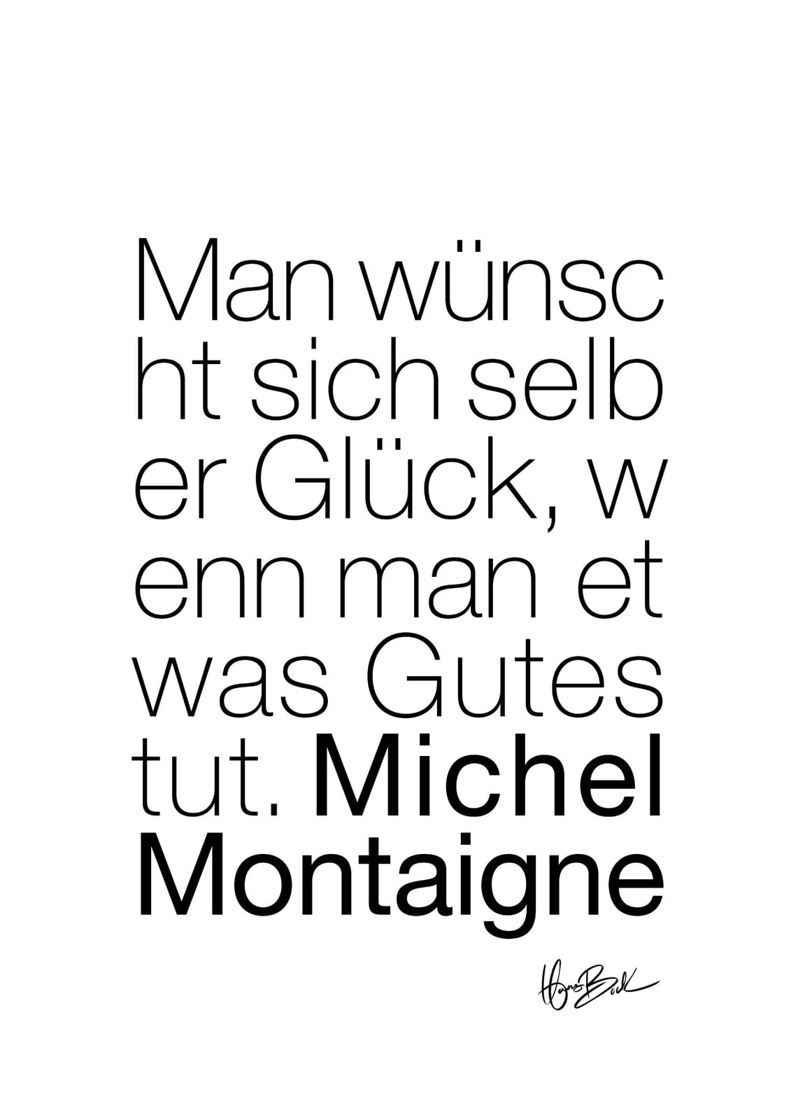 GLÜCKSGEFÜHL von Hans Böck