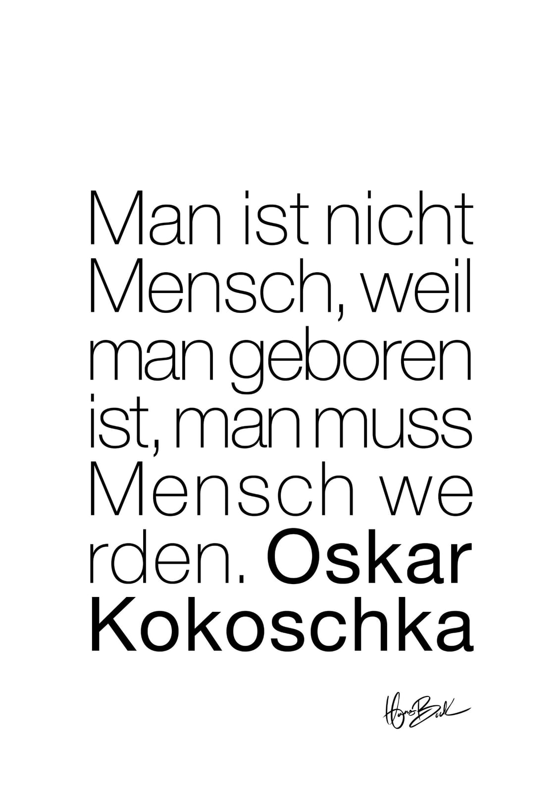MENSCH von Hans Böck
