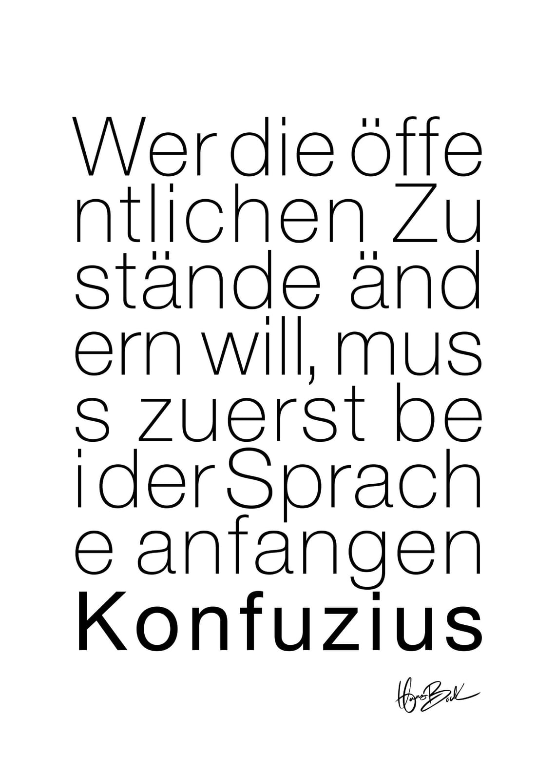 SPRACHE von Hans Böck