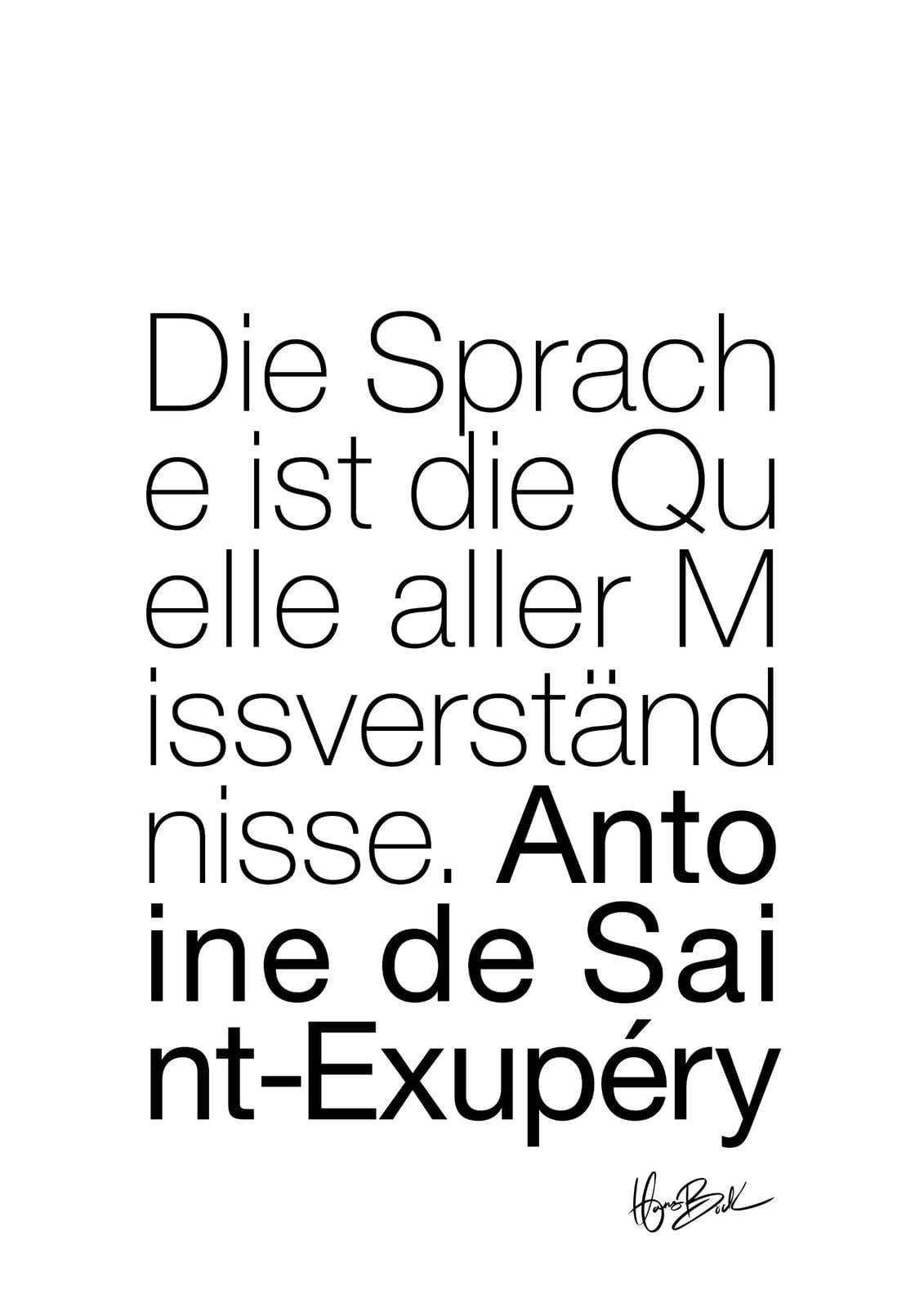 SPRACHE von Hans Böck