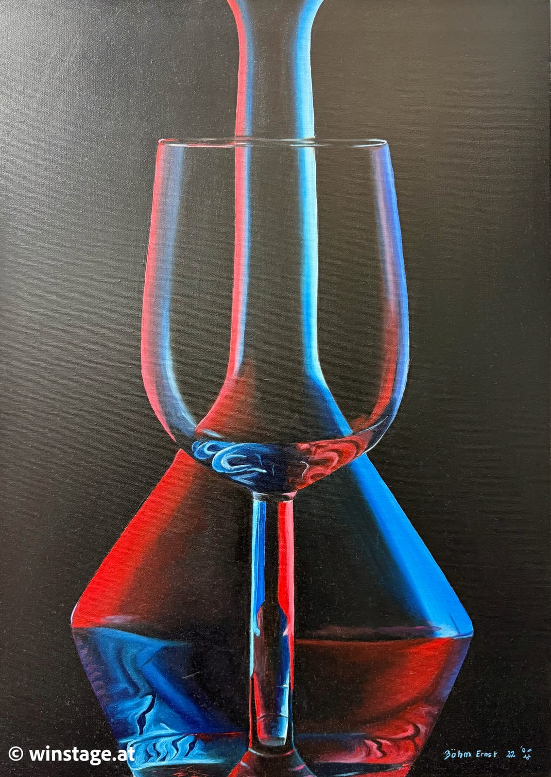 Karaffe im Glas