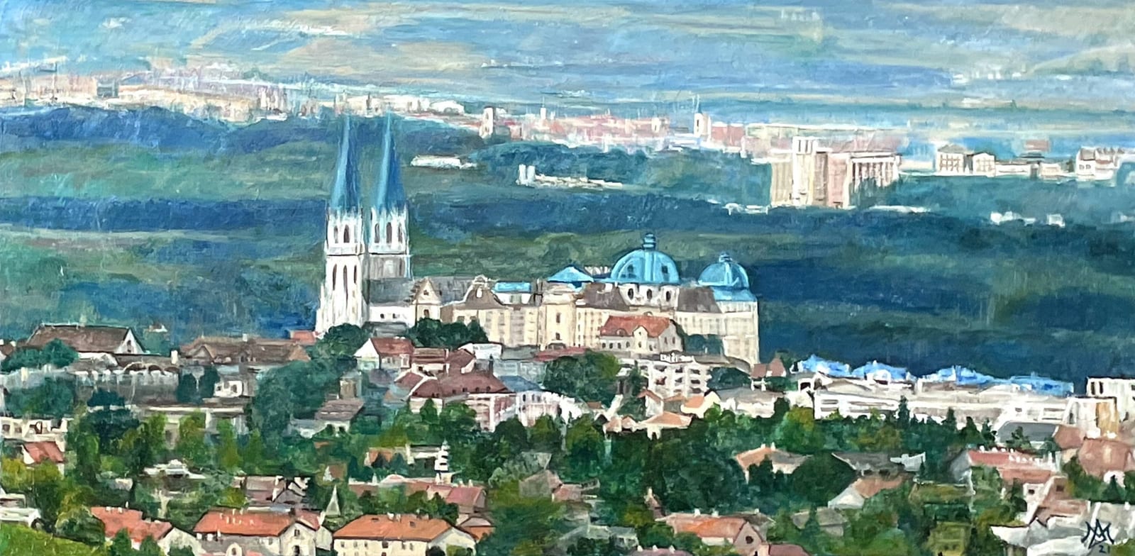 Blick auf Klosterneuburg von Margit Veronika Doupnik