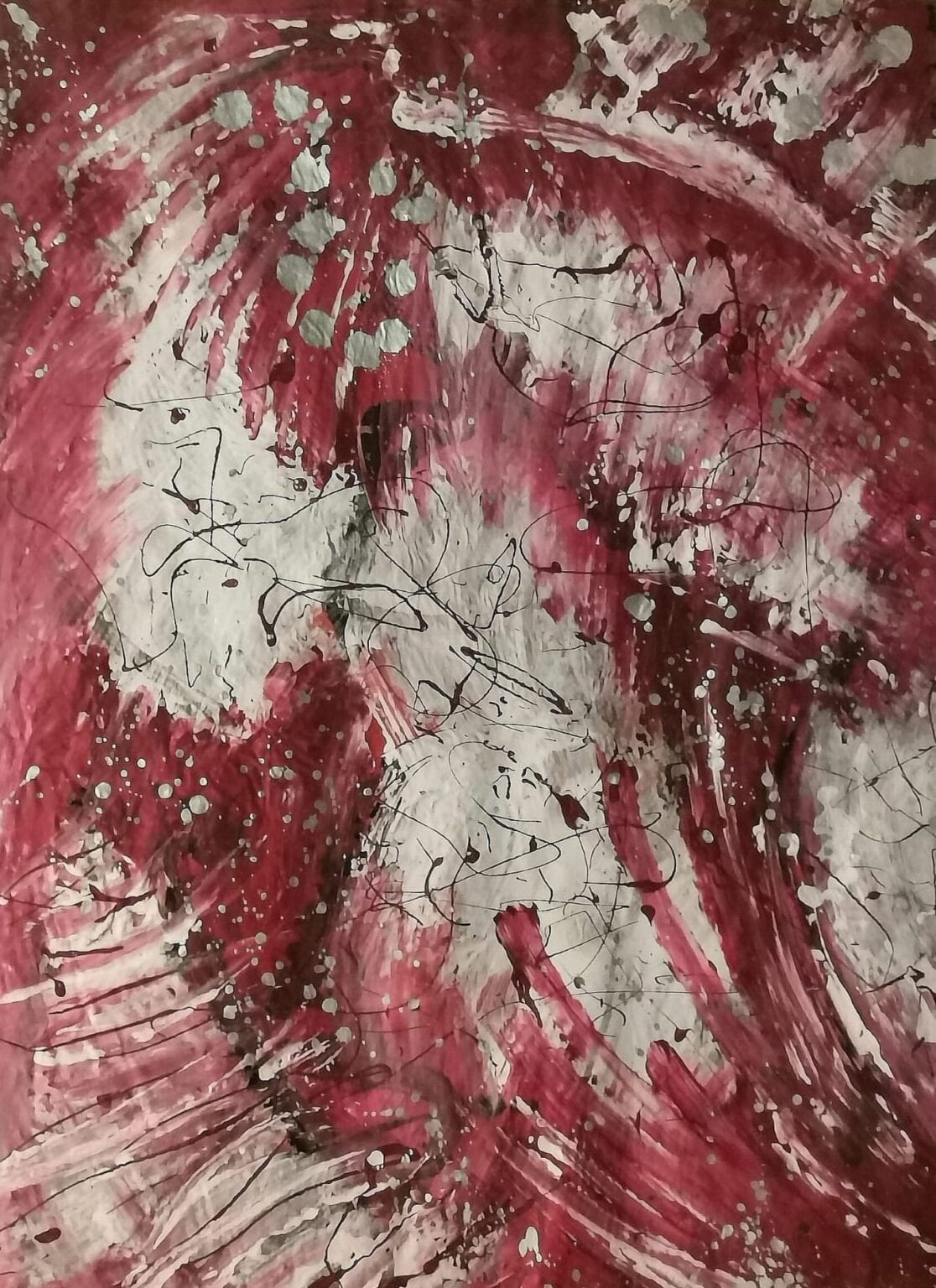 ROT/Silber – Abstrakt