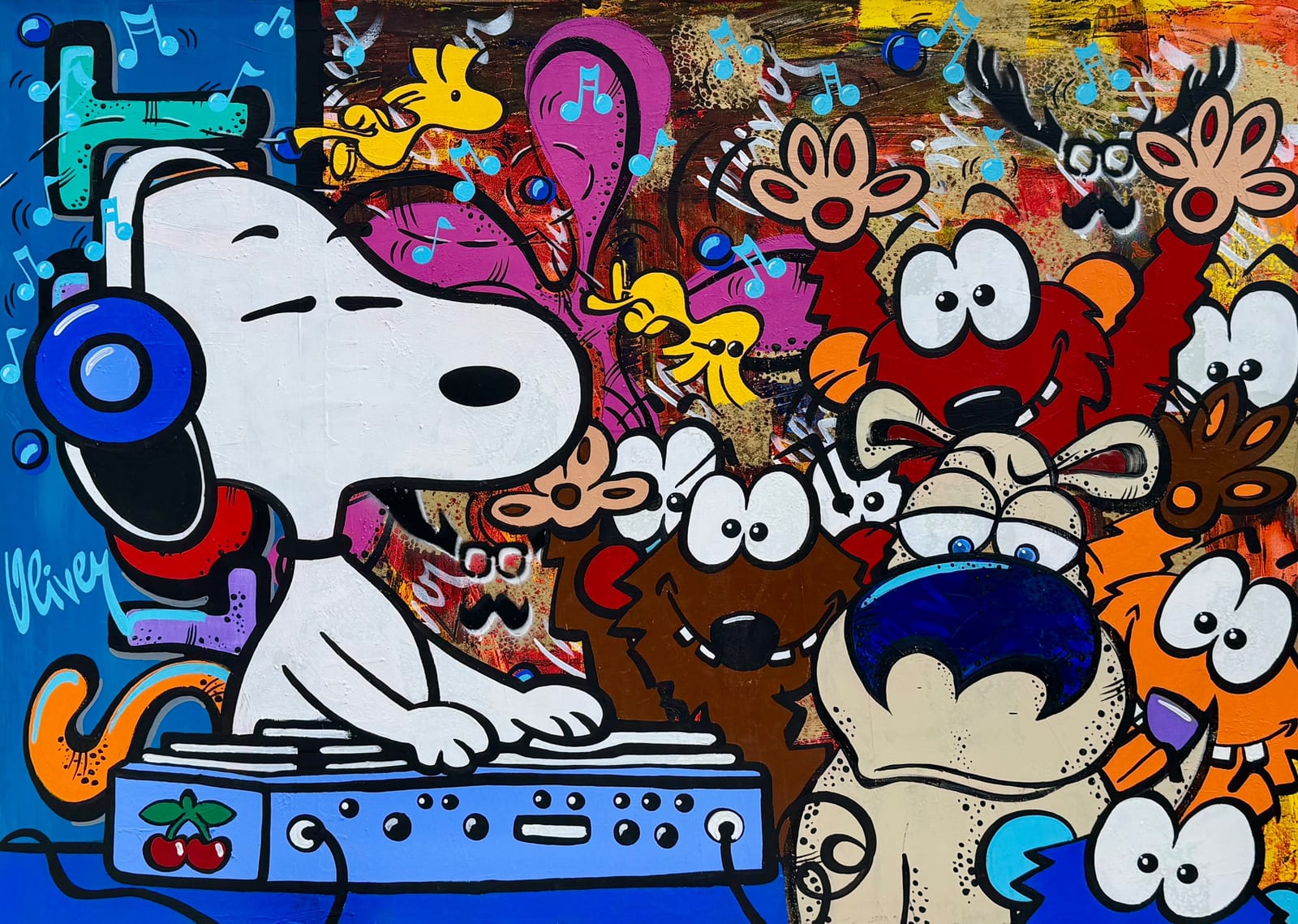 Snoopy on decks (slow cat) von Oliver Feistmantl