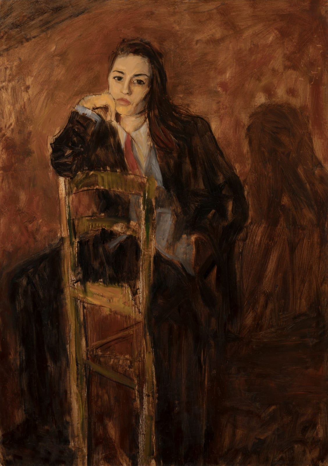 Simona in einem meiner Kleider im Atelier von Ruben Garbellini
