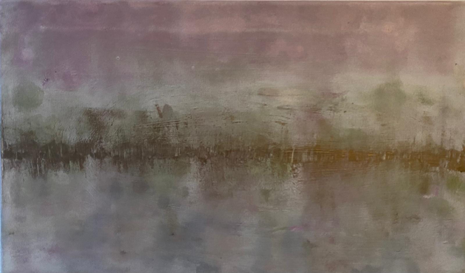 Landscape coloured in rose