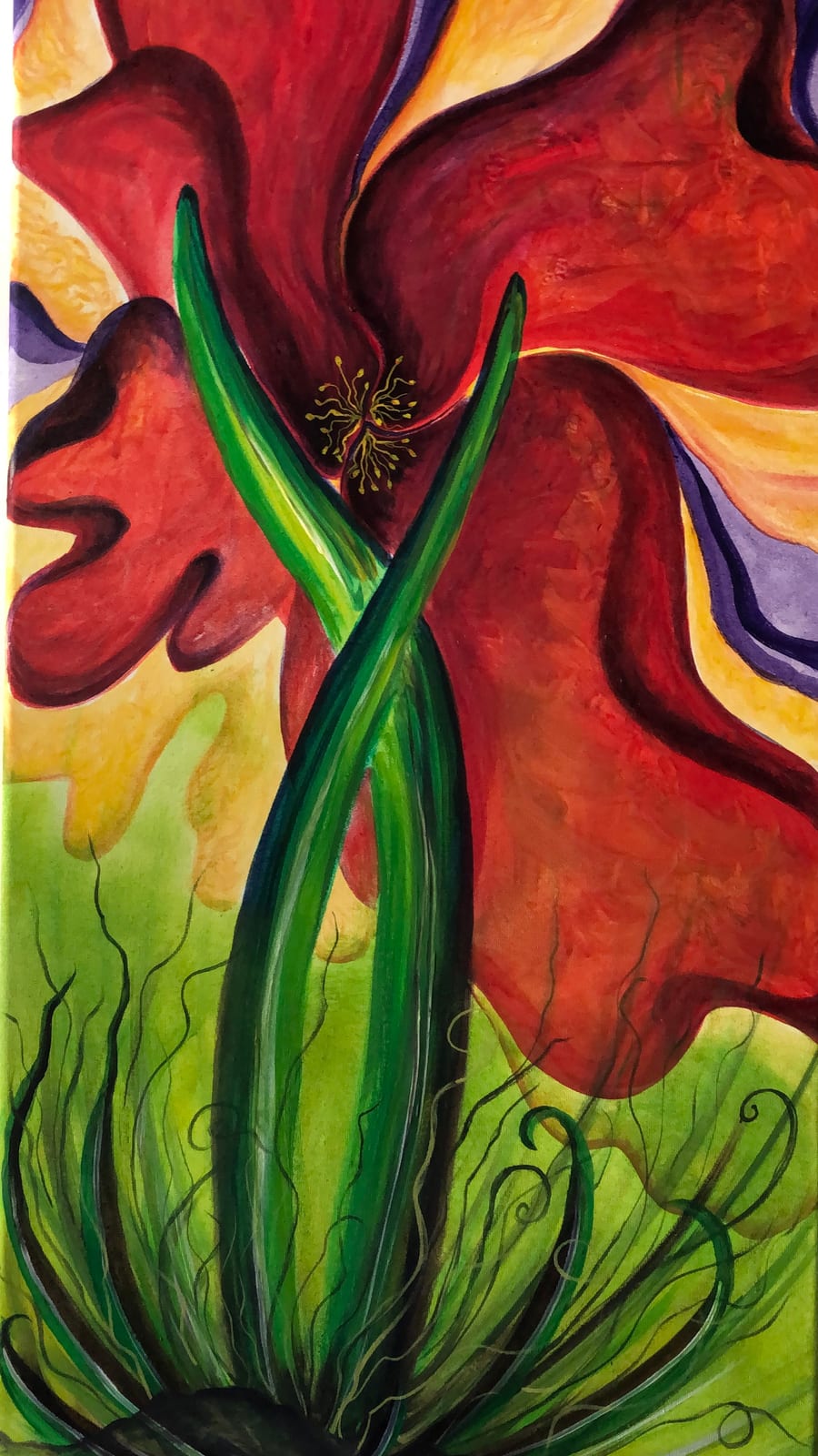 Rote Blume von Zsuzsanna  Holmlund