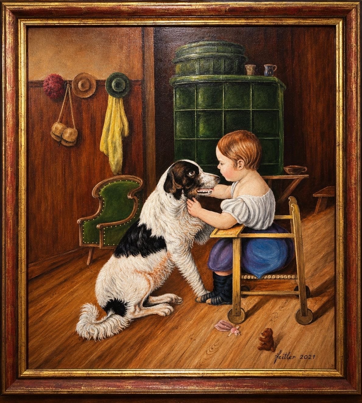 Mädchen mit Hund von Norbert Jeitler