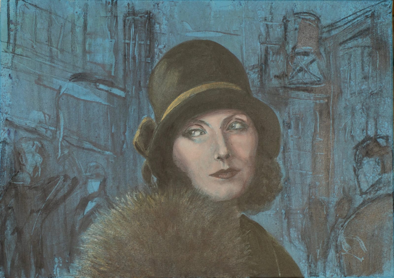 Frau mit Pelz von Jakob Kohlmayer