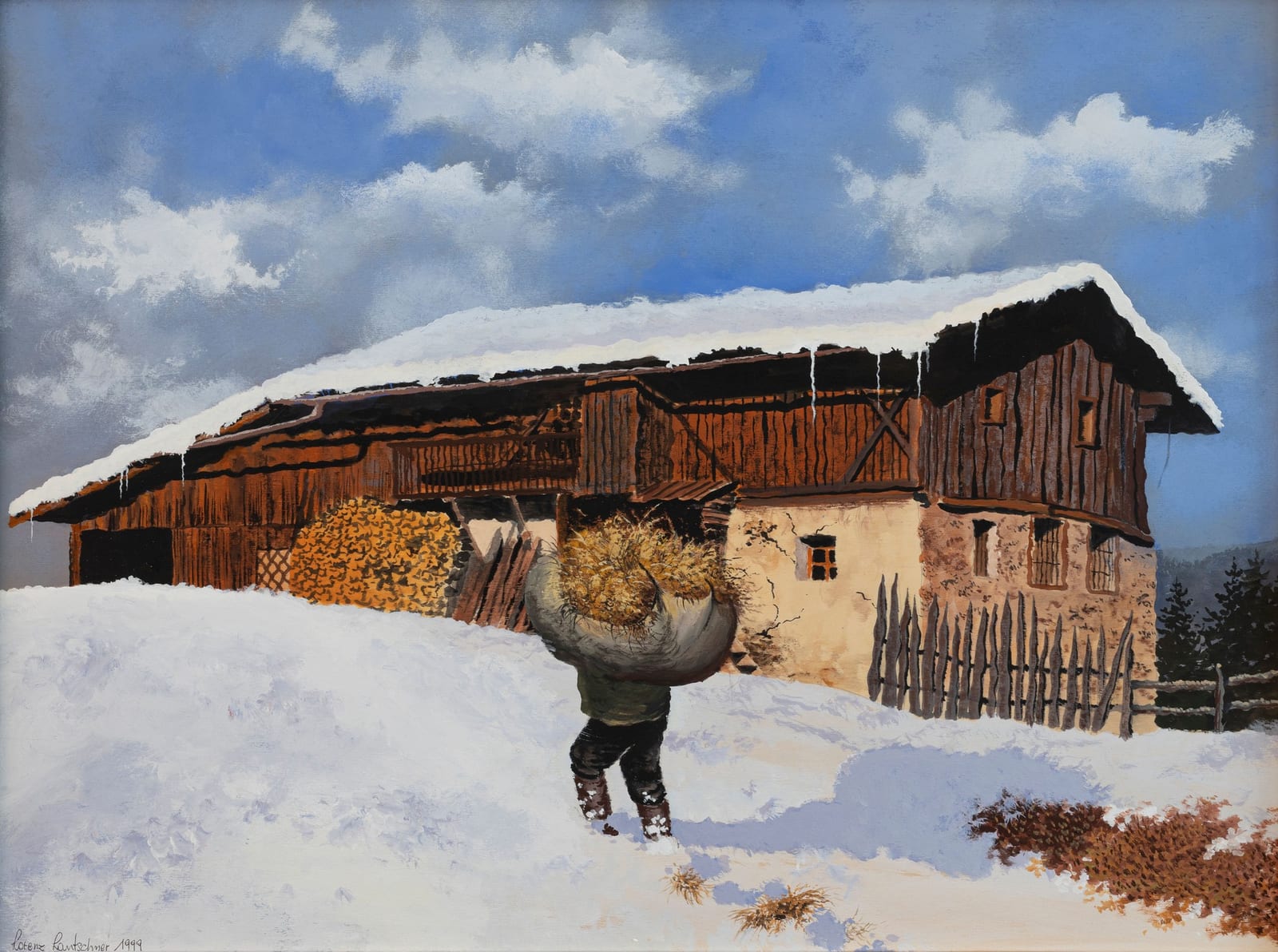 Bauernhof im Eggental (Südtirol) von Lorenz Lantschner