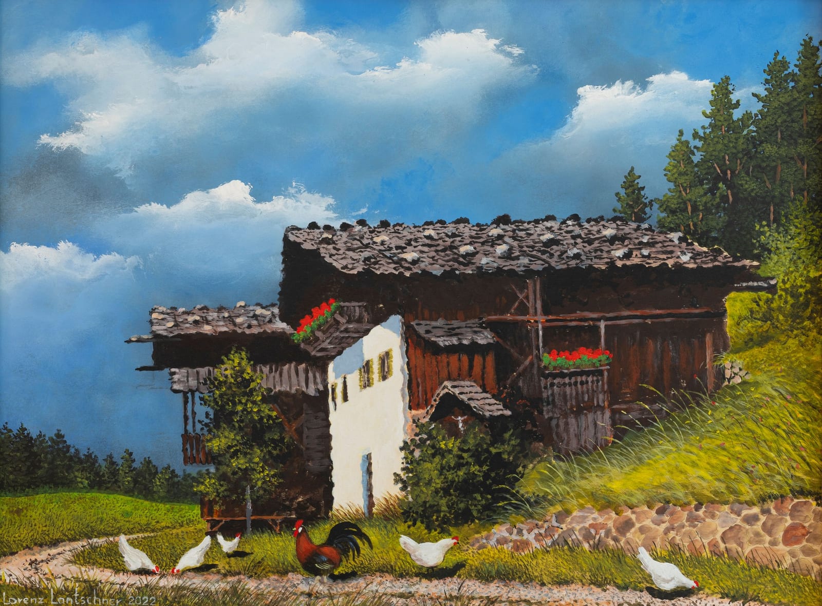 Füttererhof in Kastelruth bei Bozen von Lorenz Lantschner