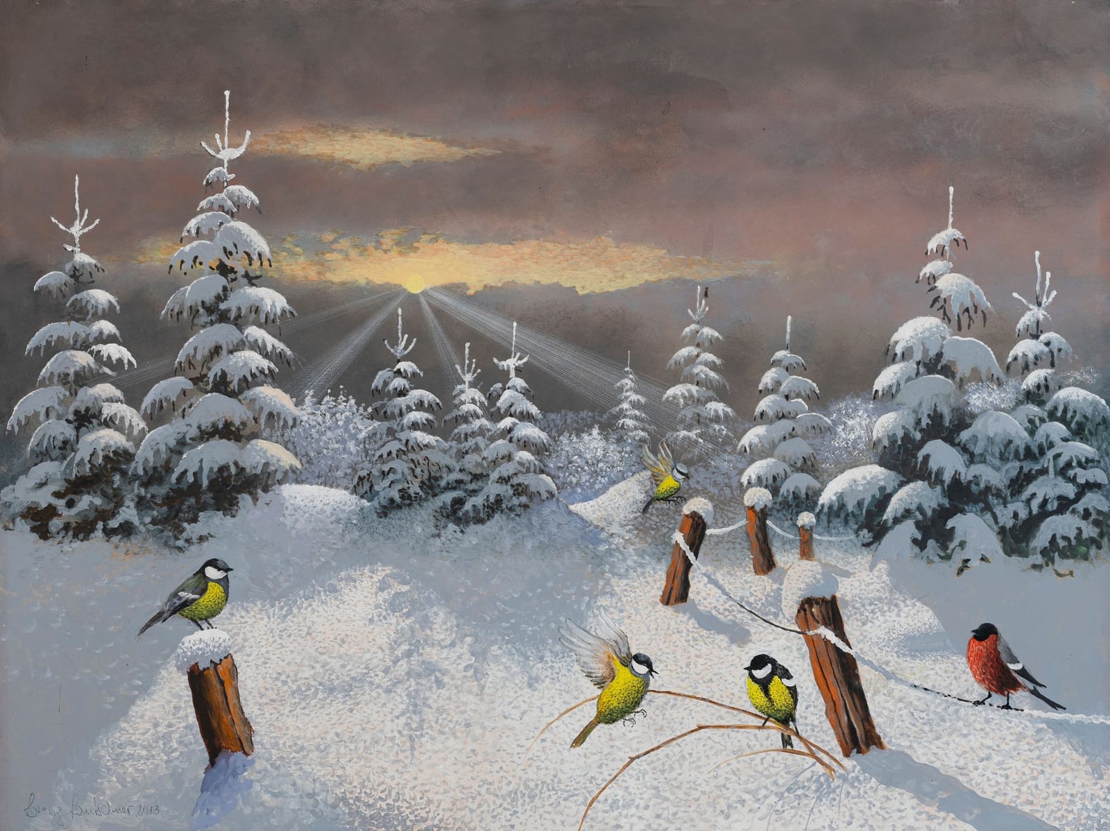 Winterlandschaft nach Schneefall von Lorenz Lantschner