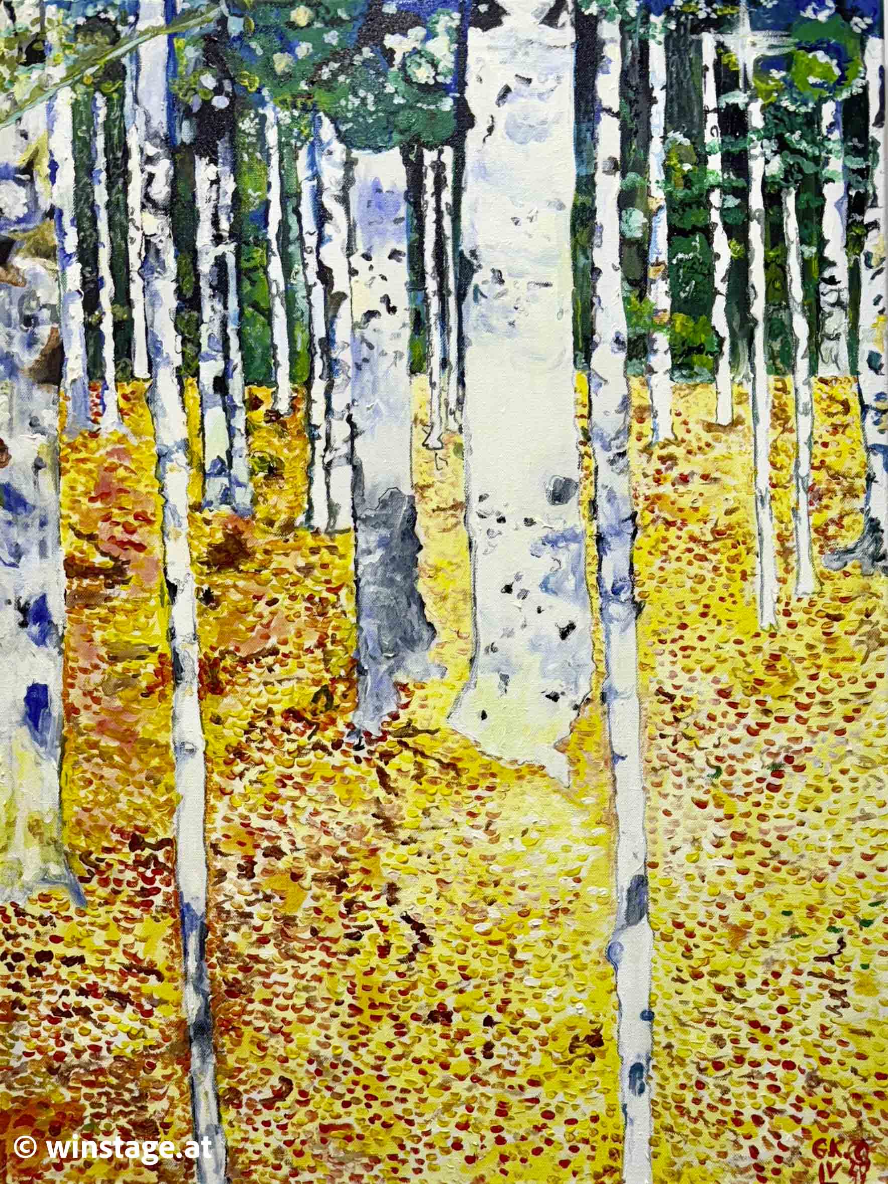 Birkenwald Klimtkopie