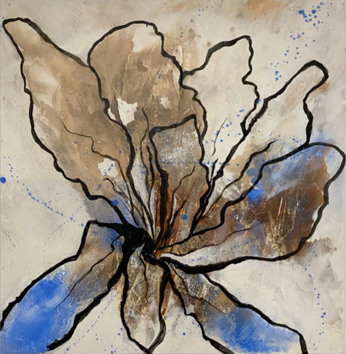Blüte blau braun