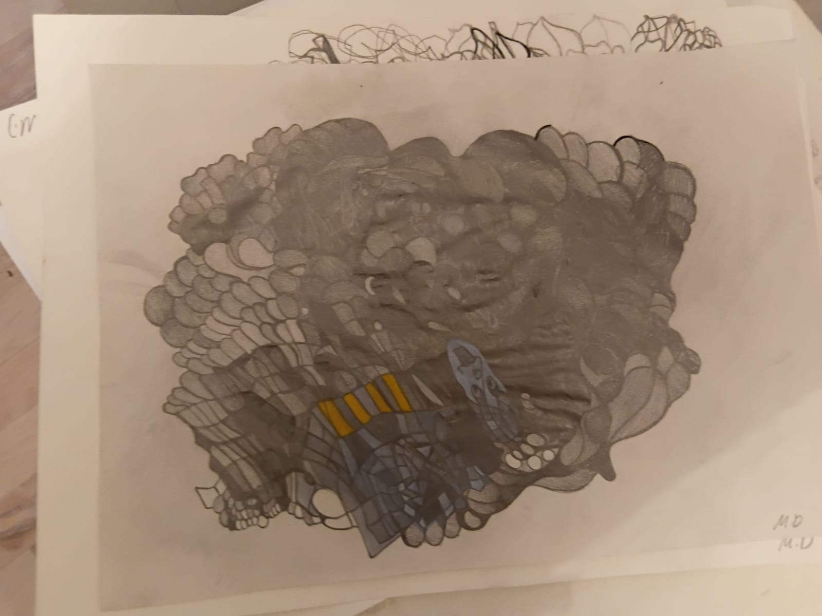 Gemälde mit Bleistift von Margarethe
