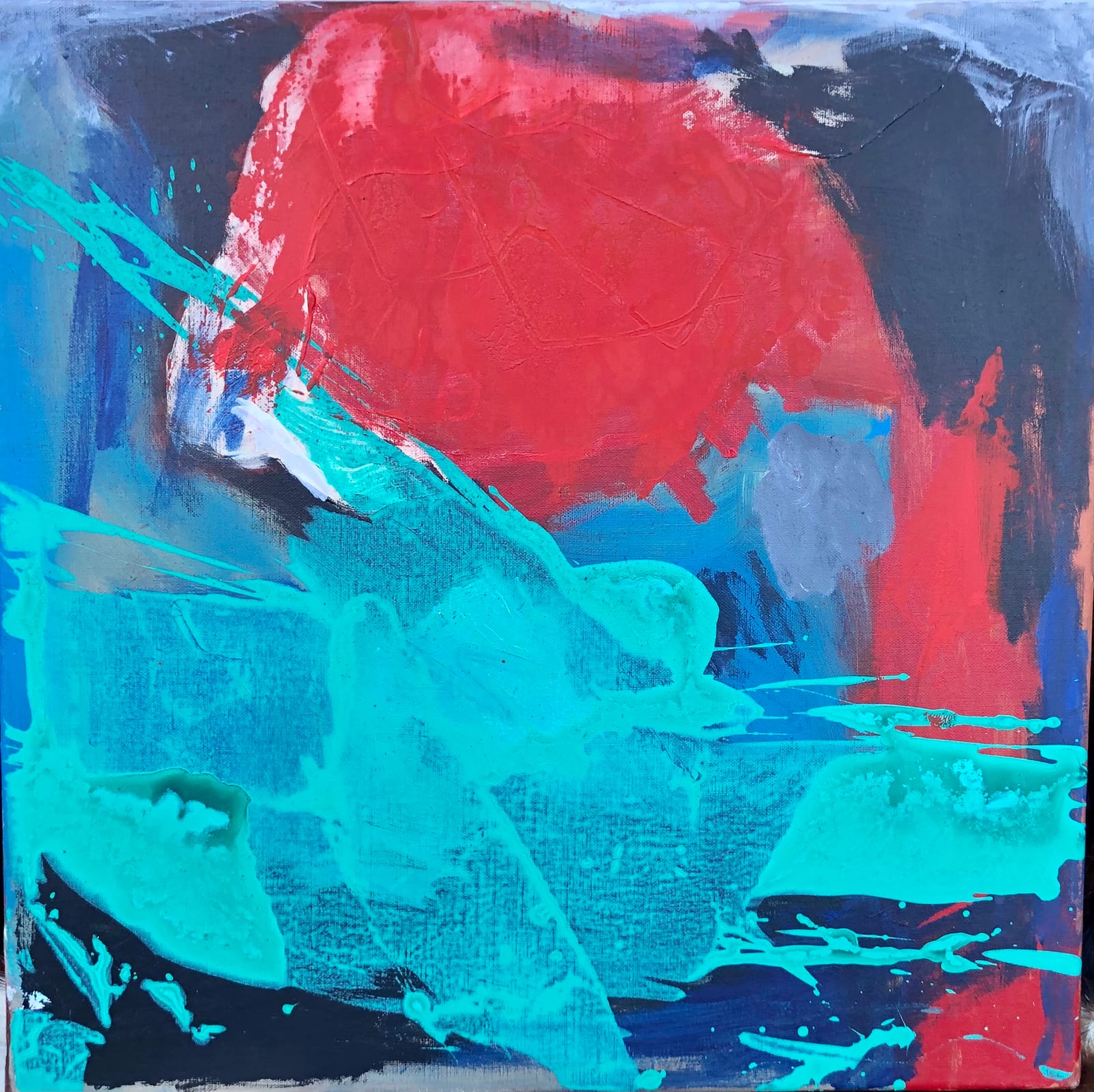 Rot blau türkis von Andrea Mastalier