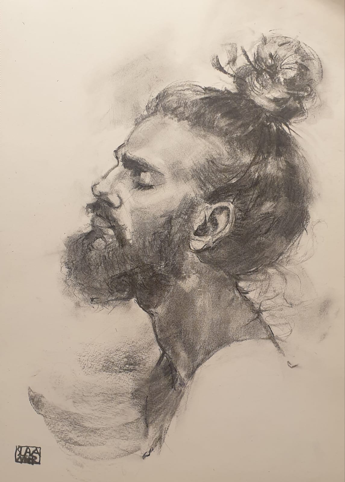 Portrait einen Mann mit dem Bart