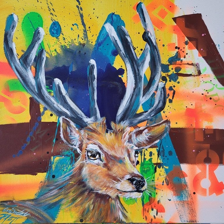 Stay Wild II (Reh/Hirsch) von Inge Gründel-Pfaff