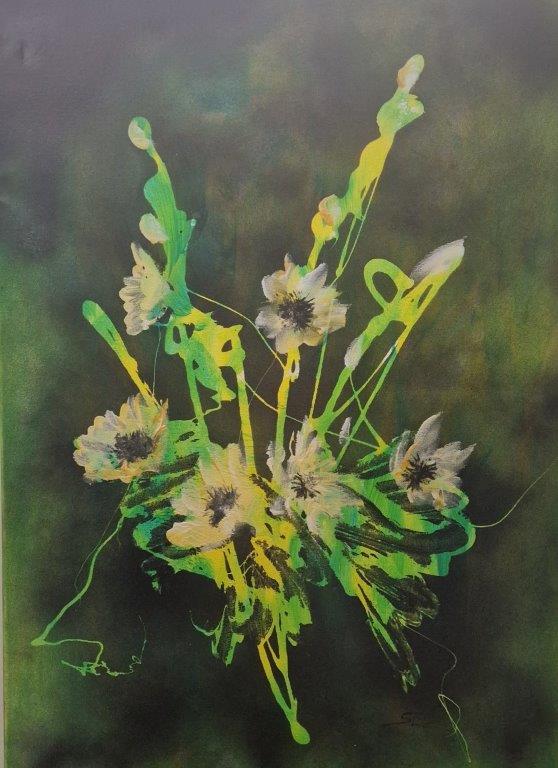 Blumen in grün