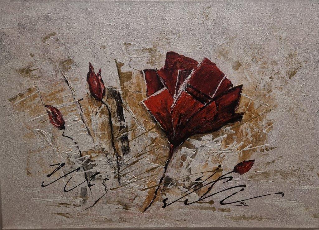 Rose gespachtelt