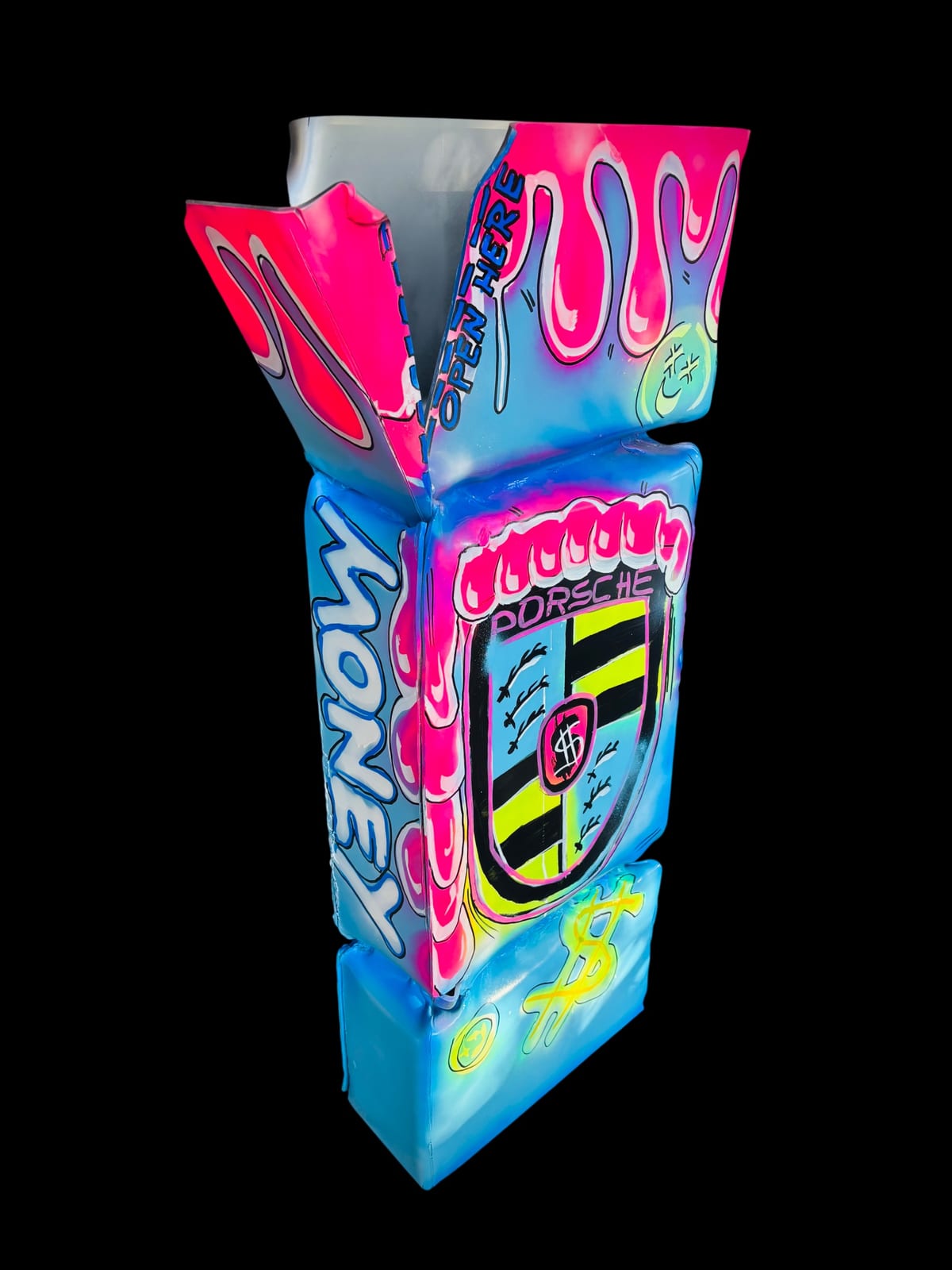 Pop Art Porsche Candy Bombon Skulptur von Ajdin Softic