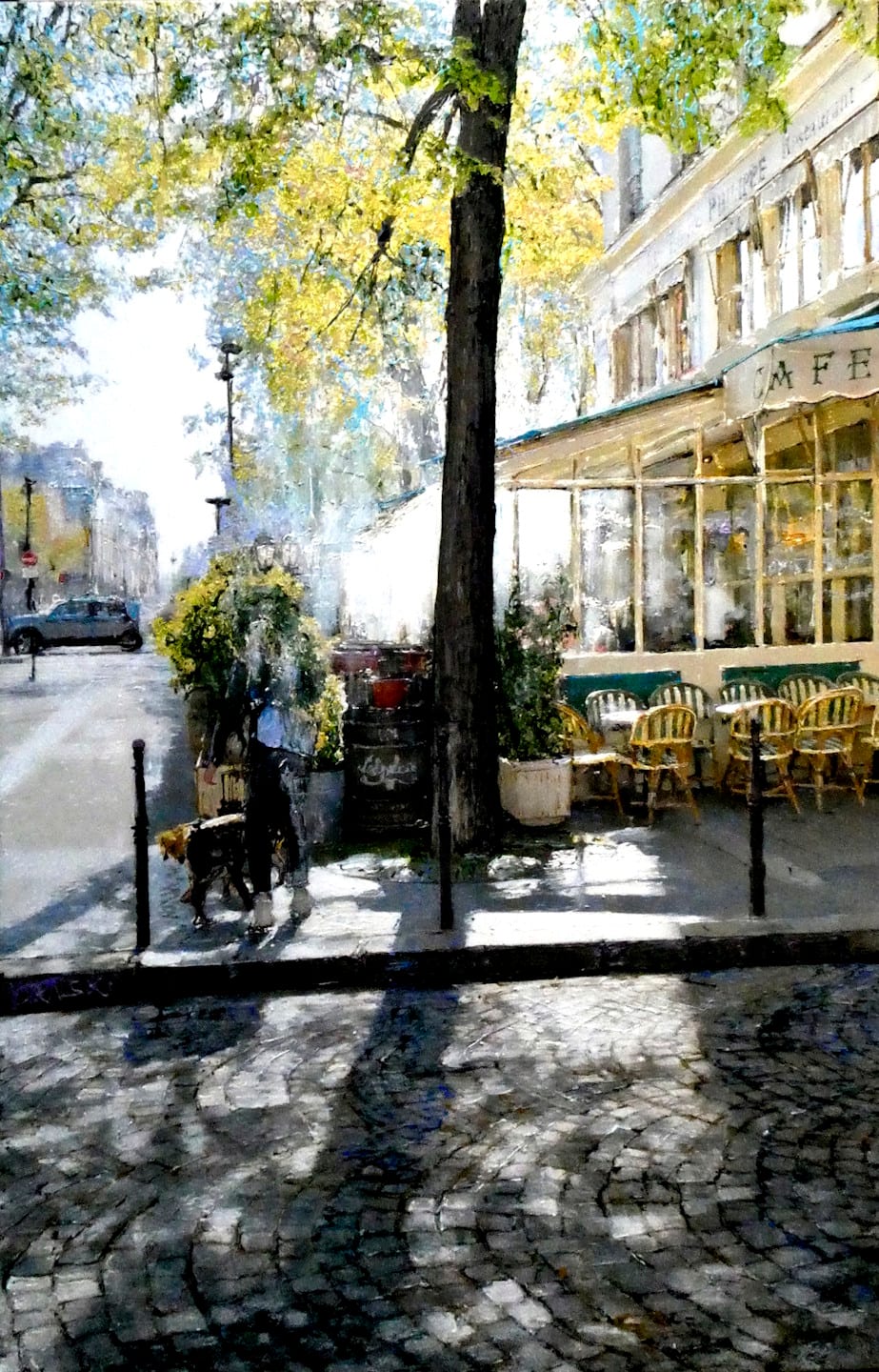 MAGICAL LIGHT IN FRONT OF THE CAFE