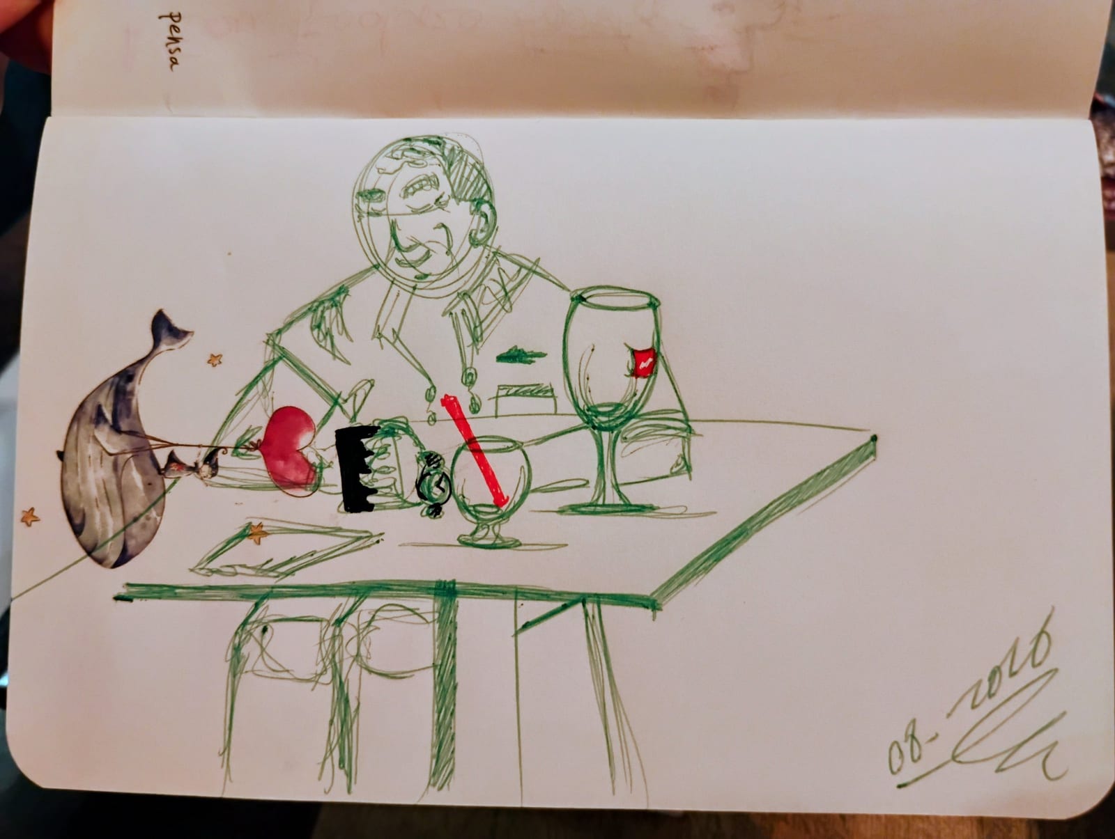 Signore in pizzeria  von Maura Ullu