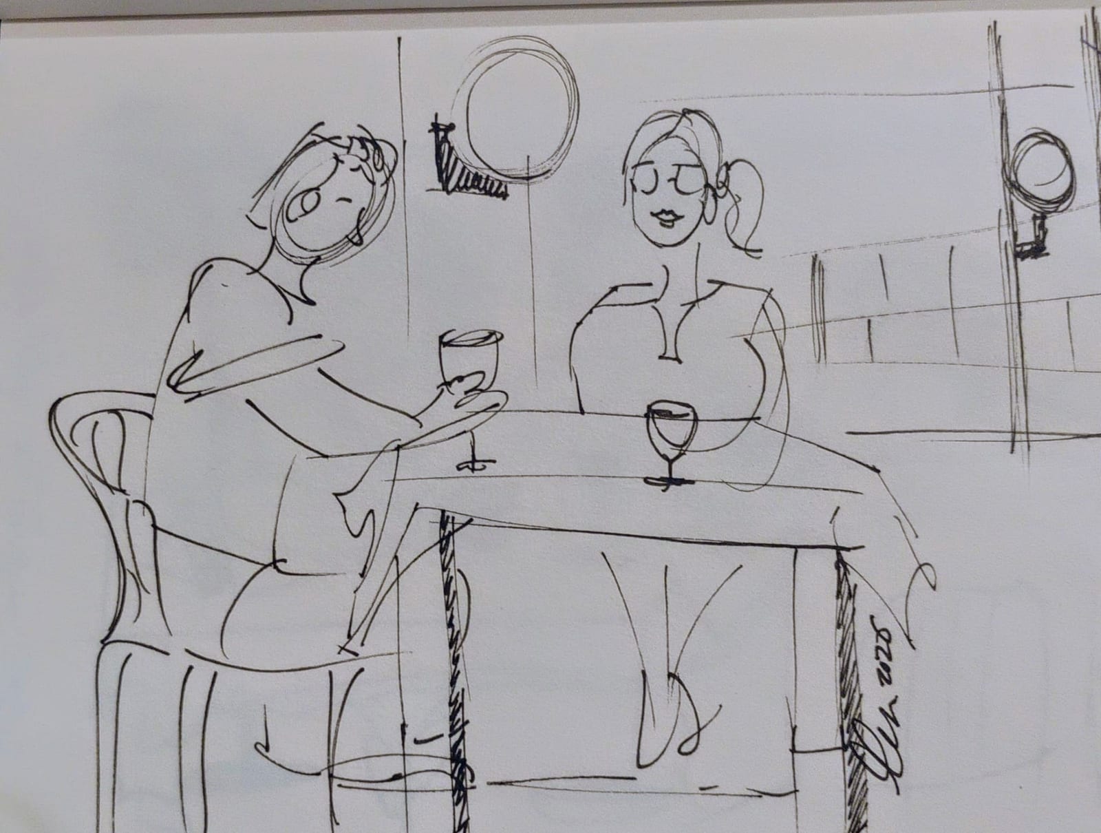 Sketch in ristorante von Maura Ullu