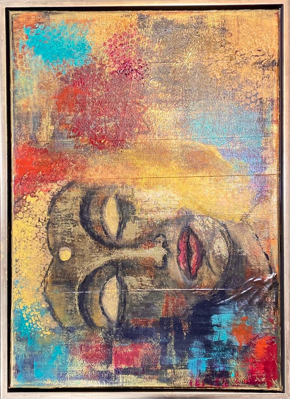 Buddha auf goldenem Hintergrund