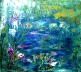 Blumen am See von Christine Vogdt