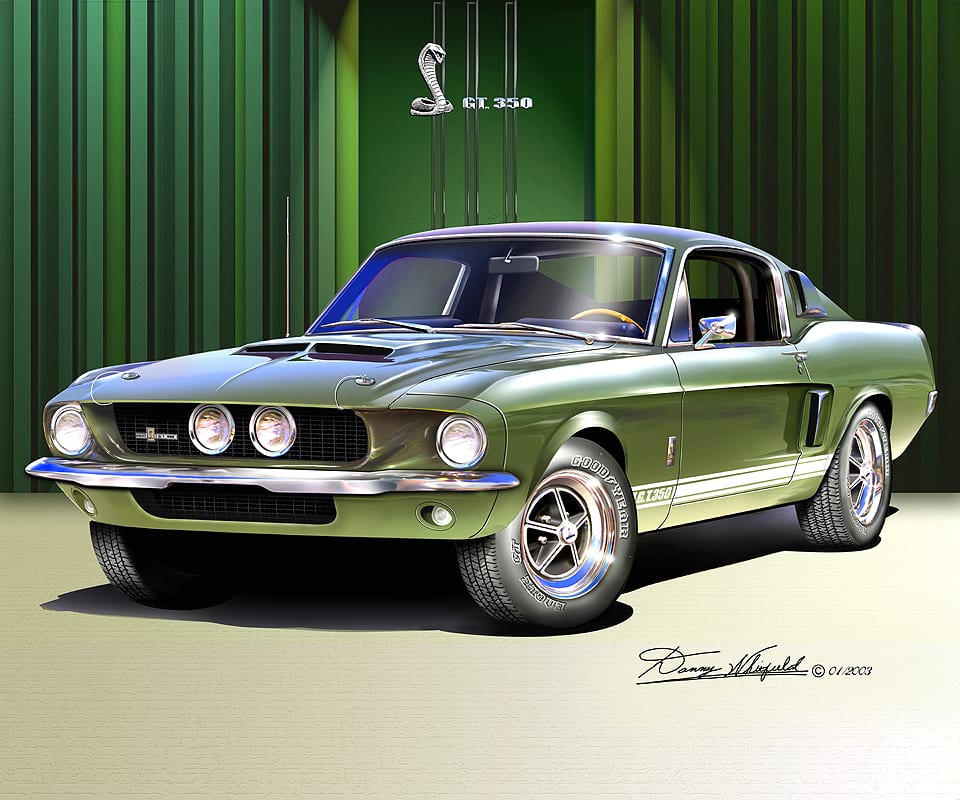 1967 mustang Shelby GT-350 Fine Art Print