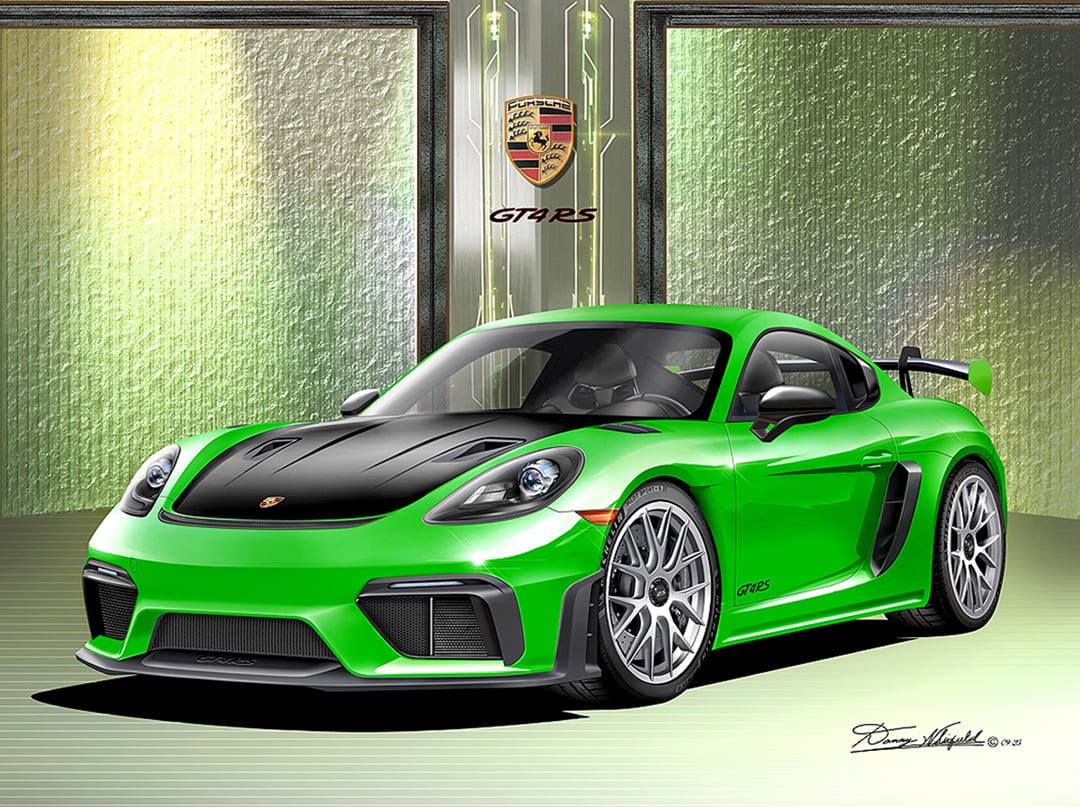 2023 Porsche 718 Cayman GTRS Fine Art Print