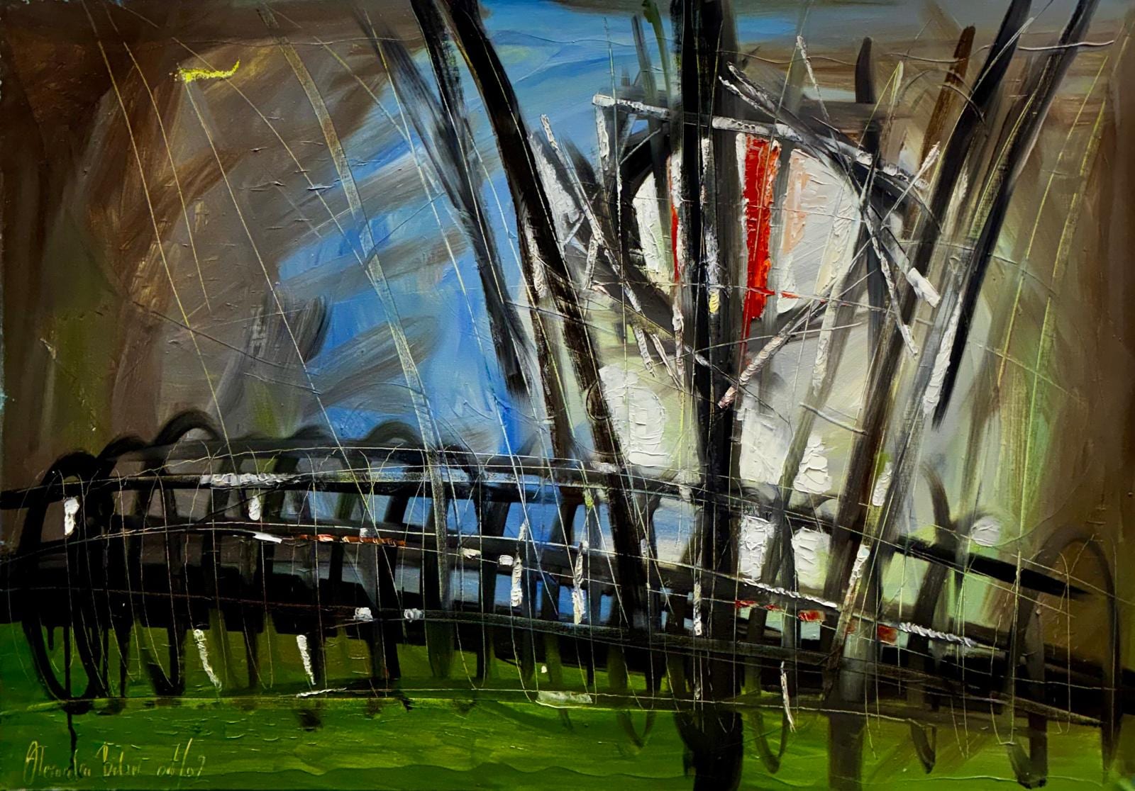 Alexandra Bolzer - Landschaft im Mondschein von WinStage Sonderausstellung