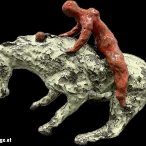 Grünes Pferd - Roter Reiter