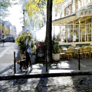 MAGICAL LIGHT IN FRONT OF THE CAFE