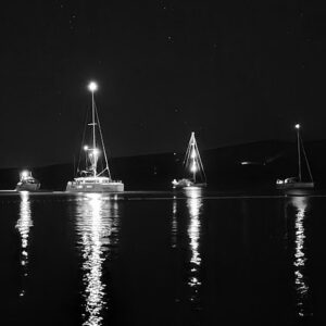 Treffen der Segler unter Sternenhimmel