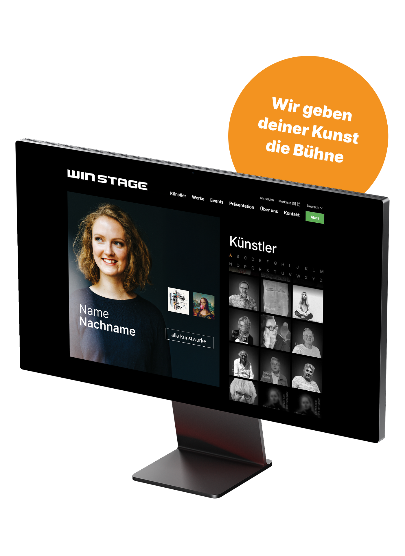 Winstage-Künstler-Website