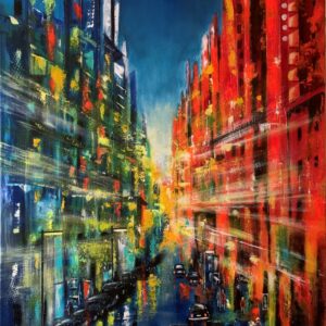 im Lichtermeer der Großstadt