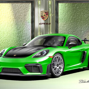2023 Porsche 718 Cayman GTRS Fine Art Print