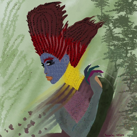 Hamadryade, die Baumnymphe