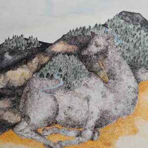 Kamel trägt Landschaft