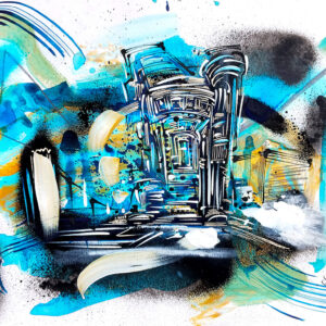 Hinten Nebel, vorne schwarze Luft